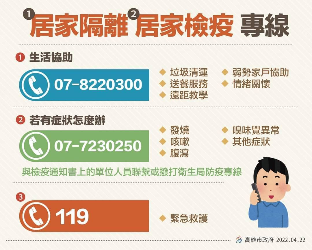 居隔及居檢專線